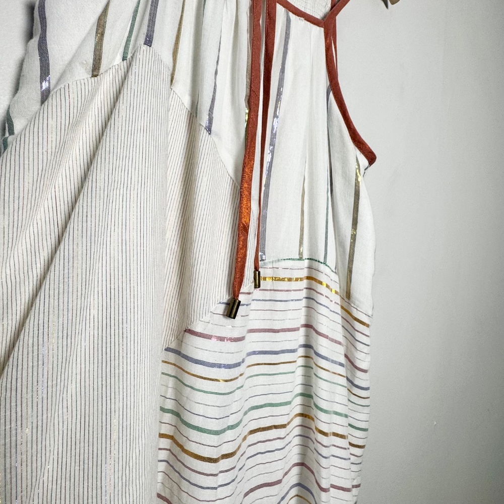 Anthropologie Akemi + Kin Sleeveless Asymmetrical Lined Cotton Maxi Dress Sz XS - Picture 10 of 12